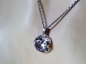 Bengt Hallberg Zweden Sweden 925 silver zilveren pentant hanger met bergkristal rock crystal necklace chain collier designer vintage modernist Scandinavian b.JPG