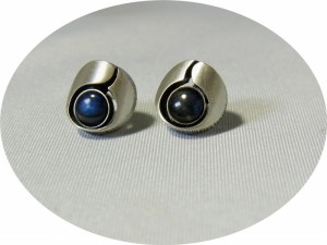 Karl Laine Finnfeelings Finland Finse Fins  925 silver zilveren 1979 met spectrolite stud earrings oorbellen   modernist vintage scandinavian designer 2.JPG