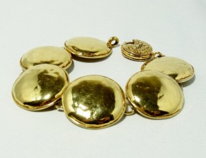 Vintage Yves Saint Laurent YSL designer bracelet goldtone 1.JPG