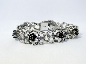 Teka Theodor Klotz Germany Duitsland vintage designer old oude Hildesheimer roses rozen 925 sterling silver zilveren bracelet armband 5.JPG
