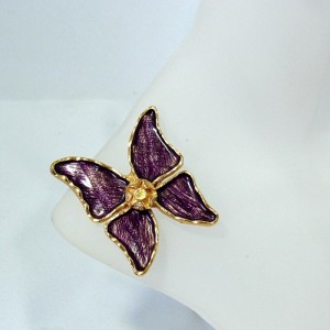 Yves Saint Laurent YSL vintage butterfly brooch vlinder broche designer costume jewelry haute couture high end 5.JPG