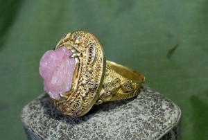 Chinese Chinees China export guild silver verguld zilveren adjustable verstelbare ring 1930s 1940s 30er 40er jaren signed gemerkt Buddha luck geluks antieke antique 4.JPG