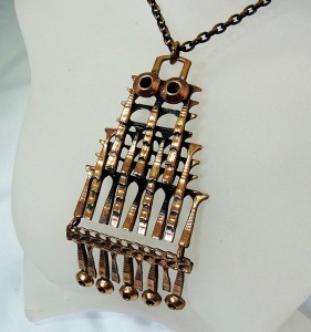Pentti Sarpaneva Finland Vintage Modernist Designer Scandinavian Bronze Bronzen Abstract Abstractu uil hanger collier ketting Owl pendant necklace 3.JPG