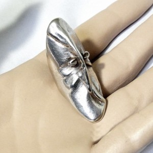 Mask of Gonda 1970 Finland Finnish Lapponia Bjorn Wecktrom 925 silver zilveren sterling ring modernist designer vintage Scandinavian Scandinavische 2.JPG