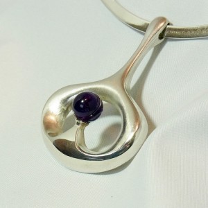 Franz Scheuerle FS silver modernist Germany pforzheim necklace pendatn c.JPG