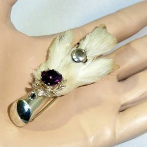 Ward Brothers Vintage Sterling Silver Scottish Lucky Grouse Foot Brooch broche zilveren Edinburgh 1961 geluks voet poot korhoen Schotse 6.JPG