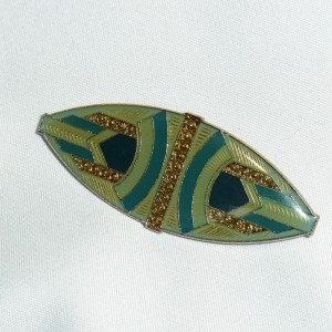 Pierre Bex style stijl vintage old Art Deco enamel emaille Geometric Geometrische broche brooch 1970s 70er jaren 2.JPG