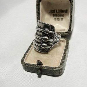 Davis Andersen 925 zilveren silver Saga ring large adjustable 1960s Norway Noorwegen vintage designer modernist Viking Scandinavian 7.JPG