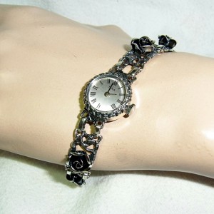 Teka Theodor Klotz Pforzheim Germany Duitsland 835 silver zilvern horloge watch rozen roses designer quality kwaliteit  hand winding mechanism hand opwindmechanisme 2.JPG