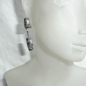 Theodor Klotz Teka Pforzheim Germany Duitsland vintage clip oorbellen 925 zilveren silver modernist designer organic rare dangle hangoorbellen 5.JPG