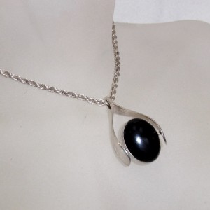 Draaibare Turnable hanger ketting 925 sterling silver zilveren zilver pendant necklace met with jade en onyx vintage modernist designer 3.JPG