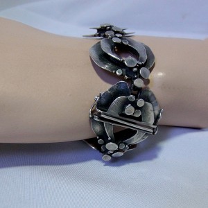 Teka Theodor Klotz Germany Duitsland 925 sterling silver zilveren armband bracelet designer modernist vintage brutalist 1960s 1970s 2.JPG