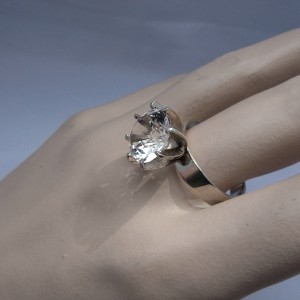 835 zilveren silver modernist modernistische vintage designer ring met bergkristal rock crystal 2.JPG