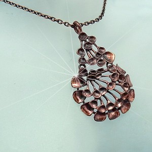 Hannu Ikonen Finland bronze bronzen hanger ketting collier pendant  necklace reindeer moss rendier mos vintage modernist scandinavian 1.JPG