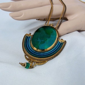 Langani Duitsland Anni Schaad Germany 1980s 80er jaren collier necklace vintage designer pendant hanger 5.JPG
