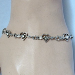 Vintage sterling 925 zilveren silver sweet heart hart armband bracelet Valentine Valentijn 1.JPG