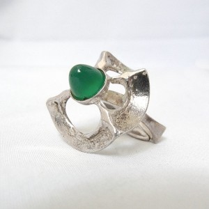 Gunthner, Bijou Jeunesse, Pforzheim Germany, vintage modernist 925 silver ring sterling adjustable brutalist designer 1.JPG