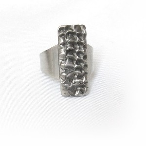 Jorgen Jensen Denemarken Denmark modernist pewter modernistische 60er jaren tinnen adjustable verstelbare ring met brutalist, no. 217 2.JPG