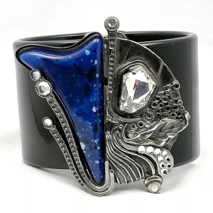 Luigi Briglia Italie Italy unique unieke vintage klem armband cuff bracelet designer costume modernist art deco 1980s 80er jaren 2.jpg