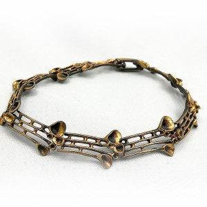 Hannu Ikonen Finland vintage bronzen schakel armband bronze link bracelet designer modernistnsacndinavian reindeer moss rendiermoss 1.jpg