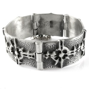 Eivind Hillestad Norway Norwegen modernist brutalist vintage designer bracelet cuff armband spang pewter tin model 642 1.jpg