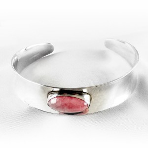 Niels Nils Erik From (N.E.From) Denmark Denemarken 925 zilveren spang armband rhodochrosiet rhodochrosite sterling silver cuff bracelet designer modernist Scandinavian vintage  1.jpg