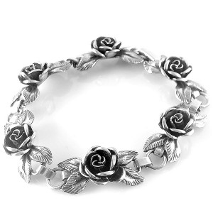 Teka Theodor Klotz Pforzheim Germany Duitsland small 925 sterling silver zilveren armband bracelet  roosjes roses rose old vintage designer antique 2.jpg