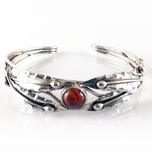 Poolse Polen Poland vintage modernist modernistische sterling 925 zilveren designer spang armband silver bracelet Baltic amber Baltisch barnsteen Poznan 1.jpg