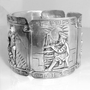 Peru Old oude vintage Peruvian 925 sterling silver zilveren brede wide bracelet armband tribal traditional designer vintage 4.JPG