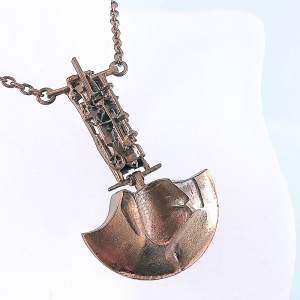 Lapponia General Motors Bronze bronzen Flame serie pendant necklace hanger ketting collier designer brutalist modernist Bjorn Weckstrom1970s 70er 13.jpg