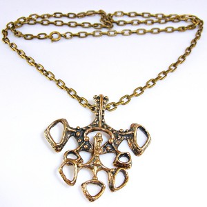 Studio Else _en_ Paul Noorwegen Norway vintage modernist bronze pendant necklace colluer hanger ketting bronzen designer Scandianvian 1970s 3.JPG