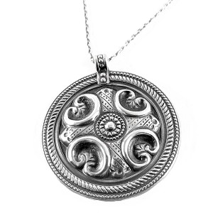 Kalevala Koru Oy Finland Finnish vintage 925 (=sterling) silver zilveren pendant necklace hanger ketting collier modernist Raisala 1.jpg