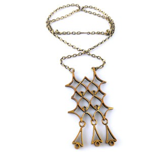 Pentti Sarpaneva large grote  vintage modernist bronze bronzen pendant necklace hanger ketting collier designer brutalist Scandianvian 70er jaren 1970s 3.jpg