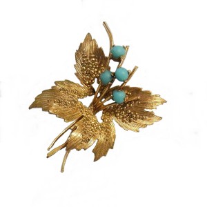 Andresa Daub Pforzheim Germany Duitsland vintage amerikaner gilded vergulde flower bloem broche brooch designer 1950s 2.jpg