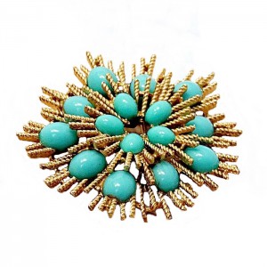 Avon America amerikaanse vintage broche brooch designer costume faux turquoise turkois  rge grote 2.jpg