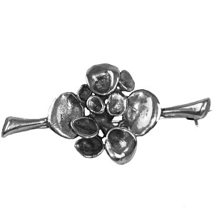 Hannu Ikonen Finland silver zilveren sterling broche brooch 2 reindeer moss rendier mos vintage modernist scandinavian 6.JPG