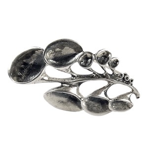 Hannu Ikonen Finland silver zilveren sterling oval brooch broche reindeer moss rendier mos vintage modernist scandinavian 5.JPG