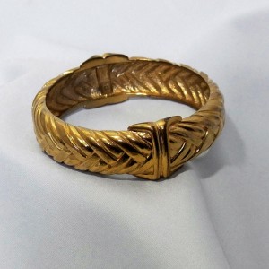 Original Vintage designer costume jewelry YSL Yves Saint Laurent France bangle bracelet armband gold tone goudkleurig d.JPG