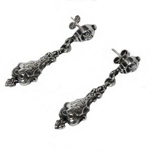 Oude Nederlands 835 zilveren oorstekers floraal motief Old Dutch silver stud earrings floral motive vintage 4.jpg