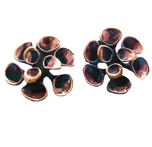 Hannu Ikonen Finland bronze bronzen ronde oorbellen earrings clip reindeer moss rendier mos vintage modernist scandinavian 2b.jpg