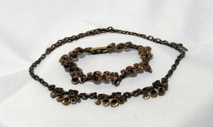Hannu Ikonen Finland Modernist bekertjesmos Reindeermoss Bronze Bronzen Brons necklace collier bracelet armband Vintage sixties seventies 1.JPG