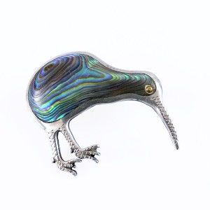 New Sealand Nieuw Zeeland Kiwi bird vogel abalonie abalone sterling silver brooch broche vintage modernist designer 6.jpg