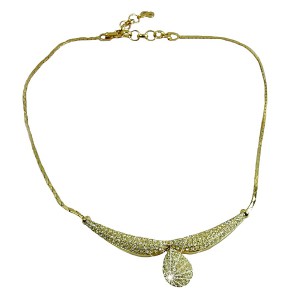 Christian Dior Germany France Duitsland Frankrijk clip necklace ketting collier crystal gold goud designer vintage haute couture high end 1.JPG