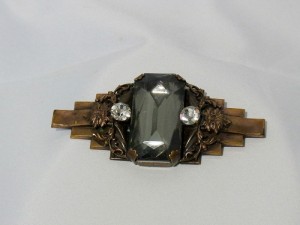Vintage designer art deco Ermani Bulatti brooch broche big groot costume c.JPG