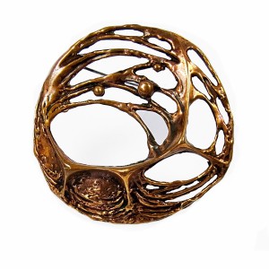 Karl Laine Finnfeelings Finland Finse bronze brooch bronzen broche zeer grote very large designer vintage modernist brutalist Scandinavian 6.JPG