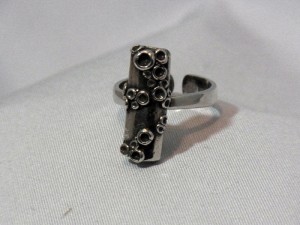 Teka Theodor Klotz Germany 925 long silver adjustable ring sixties seventies b.JPG