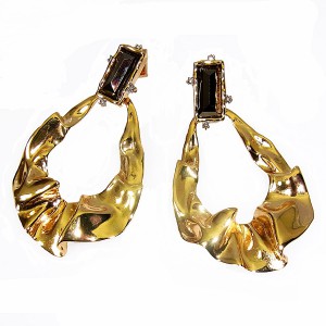 Alexis Bittar Amerika America designer earrings oorbellen gilded vergulde statement Haut couture stud 2.JPG