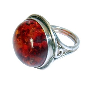 Baltic Baltisch amber barnsteen 925 sterling zilveren silver ring large grote vintage designer modernist 1.JPG
