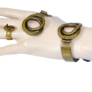 Menno Meijer bronzen bronze sieraden set Nederland Dutch collier hanger ring armband bracelet necklace pendant ring designer vintage modernist brutalist 1.JPG