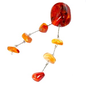 Barnsteen Amber zilveren silver brooch broche vintage designer Baltic Baltisch oude 1.JPG